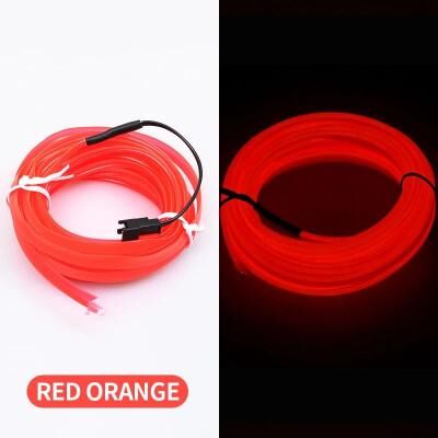 Uplift Picks Car Interior LED Strip Lights USB Ambient EL Wire 5M Flexible Lighting red Orange