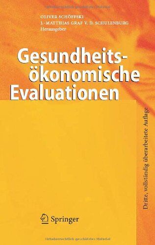 Oliver Schöffski - Gesundheitsökonomische Evaluationen (German Edition) - Preis vom 09.10.2026 07:28:09 h
