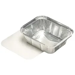 STARPAK Aluminium-Schale eckig, mit Deckel, 1.000 ml