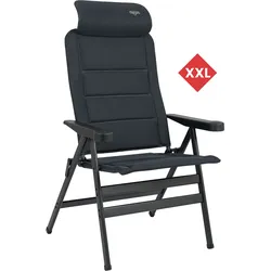Crespo Air Deluxe Compact  AP/241 Campingstuhl mit verstellbarer Rückenlehne und Kopfstütze XXL grau
