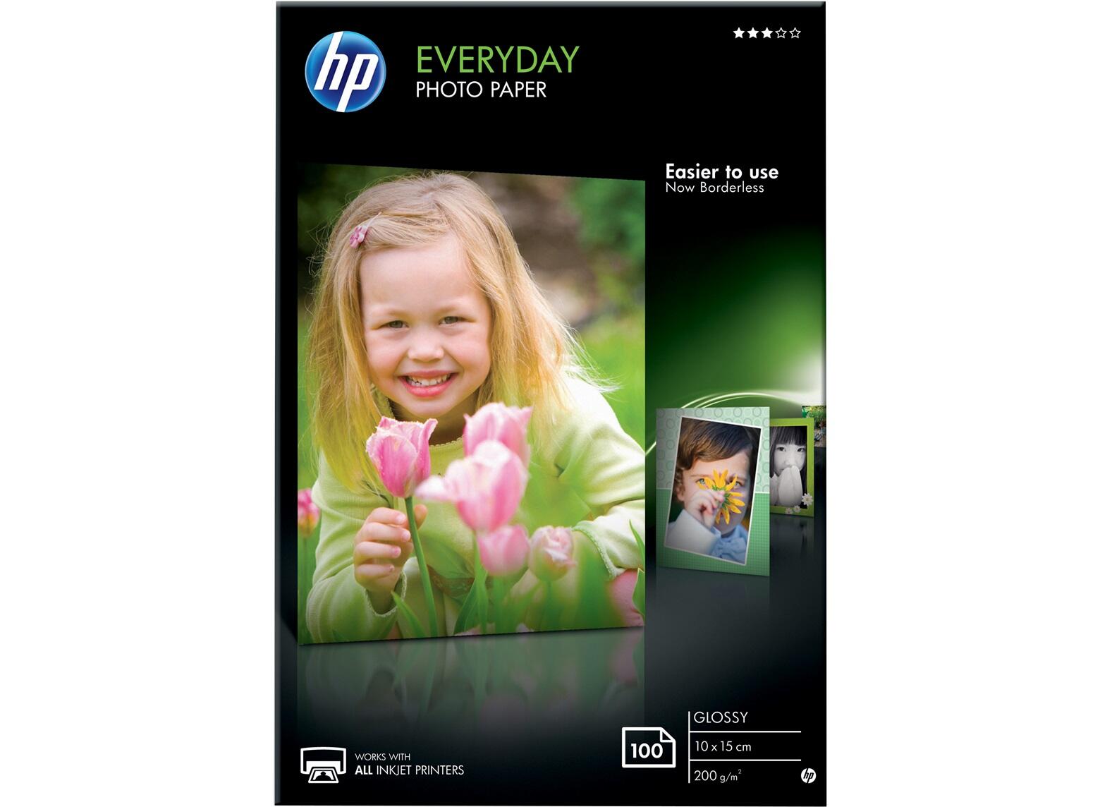 HP Inc. HP Fotopapier glänzend (100 x 150 mm) 200 g/m² - 100 Blatt für Officejet Pro (CR757A)
