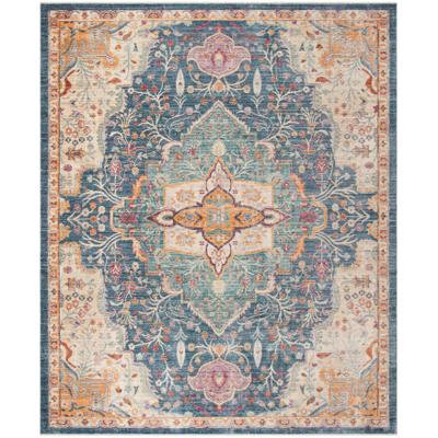 SAFAVIEH Illusion Julisa Vintage Boho Oriental Viscose Rug with Fringe