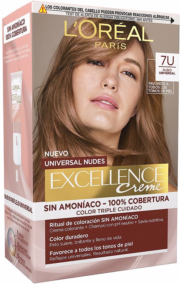 L'Oréal París Excellence Nudes tinte #7u-blonde