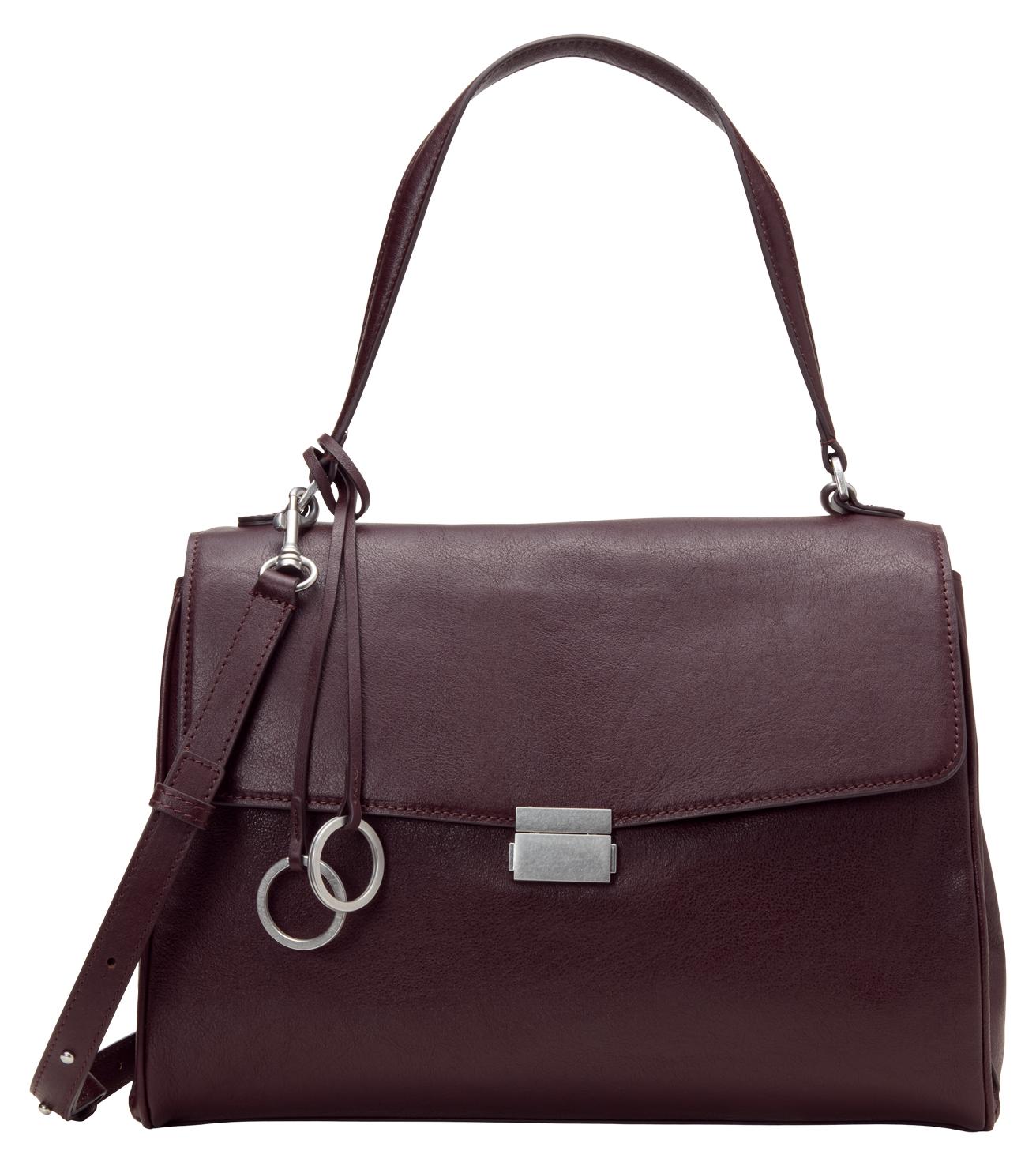Marc O'Polo Umhängetasche Schultertasche Goldy Hand Bag Black Cherry dunkelbraun