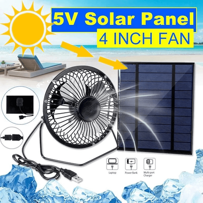 Daily Deals Depot Portable Solar Mini Ventilator Fan, USB Powered Waterproof Fan For Greenhouse, Dog, Chicken House & Outdoor Emergencies Portable Solar Mini Ventilator Fan, USB Powered Waterproof Fan For Greenhouse, Dog, Chicken House & Outdoor Emergenci