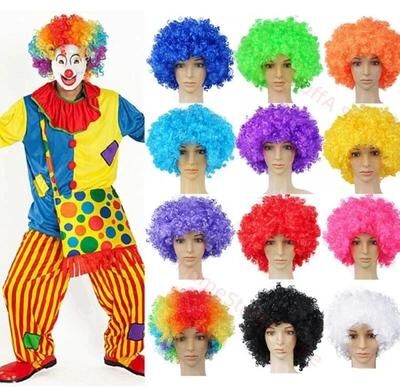 Inspired Living Vibrant Curly Clown Wig For Parties & Cosplay a