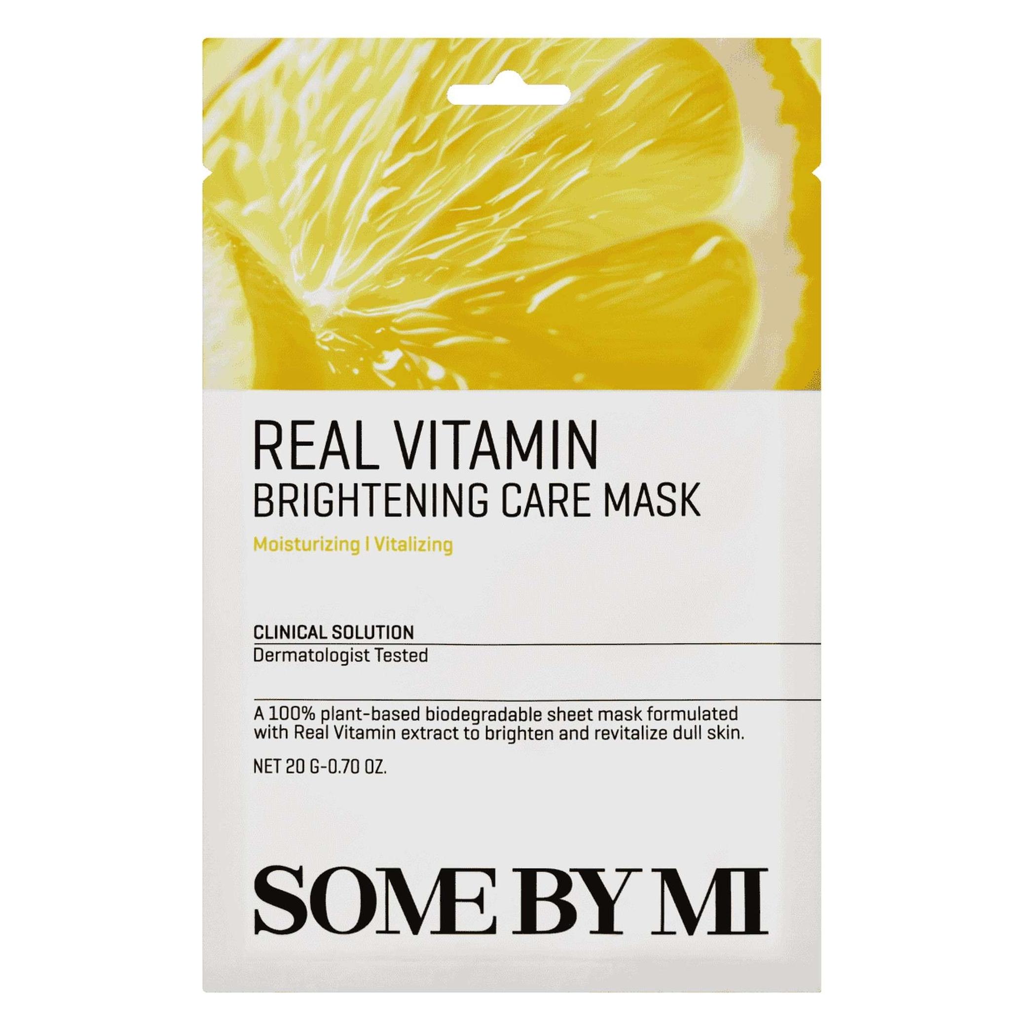 Some By Mi Clinical Solution Vitamin Brightening Care Mask - Blattmaske für Aufhellung und Antioxid (20 g) (8809647391456)