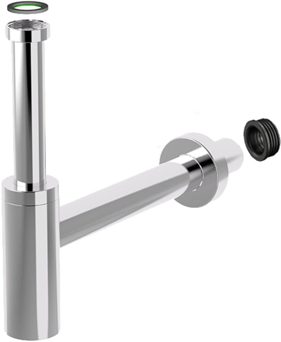 Waschtischarmatur DIAQUA "Lavabosiphon Profi-Line", silber (silberfarben), Edelstahl, Armaturen, Waschtischarmatur silberfarben Einheitsgröße