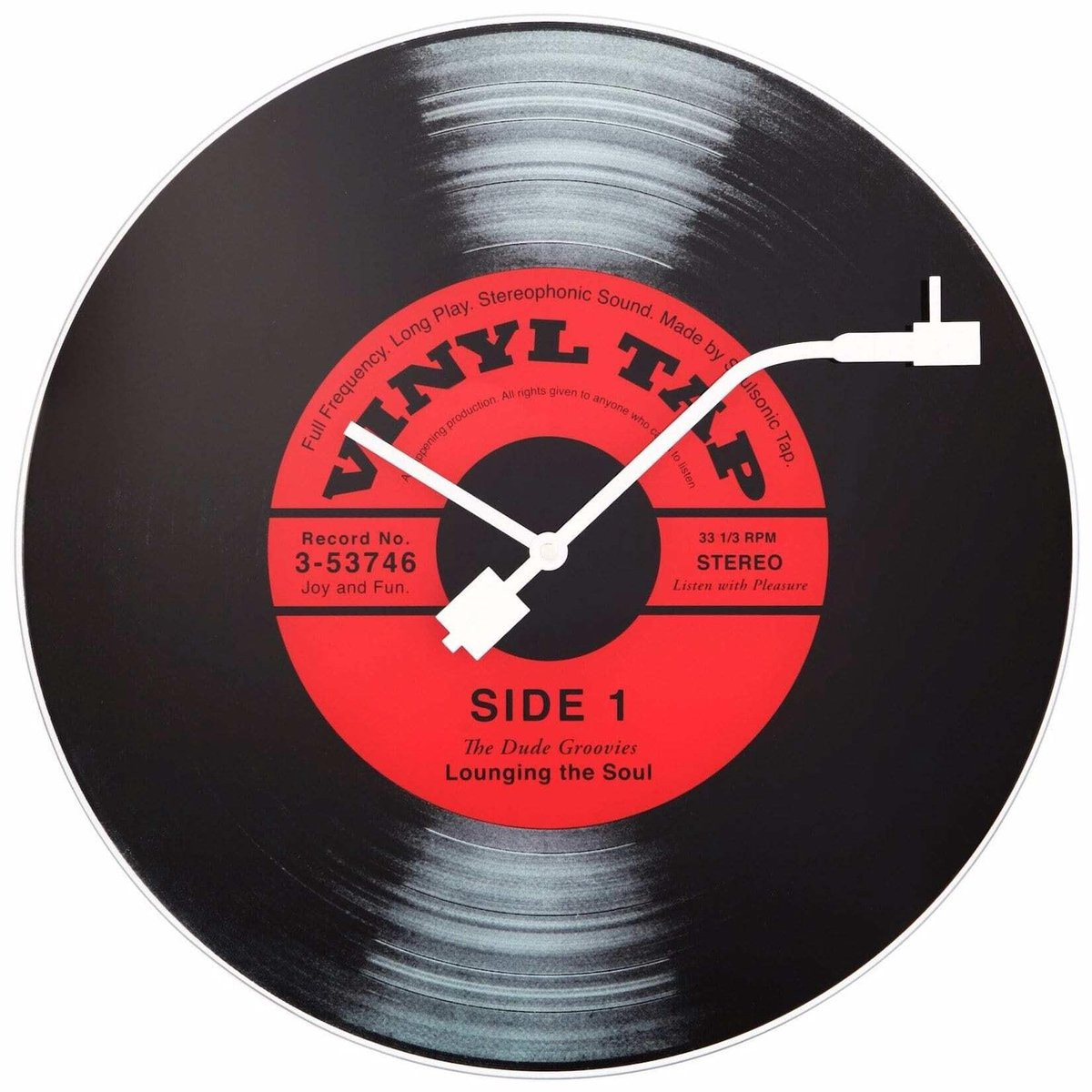 Omgoods Vinyl Tap Wandklok voor Muziekliefhebbers - 43 cm