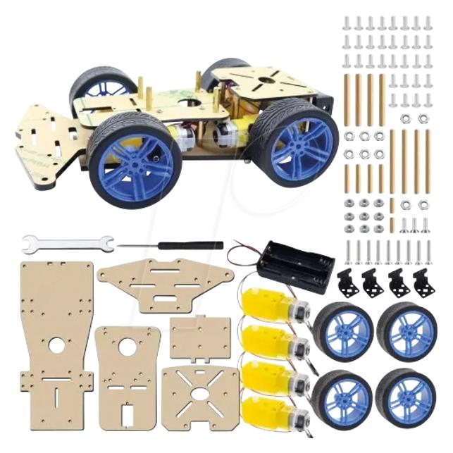 Frei Öl FREI Roboter-Bausatz "Autochassis" für Raspberry Pi und Arduino (CAR ADA143-3272496312517)