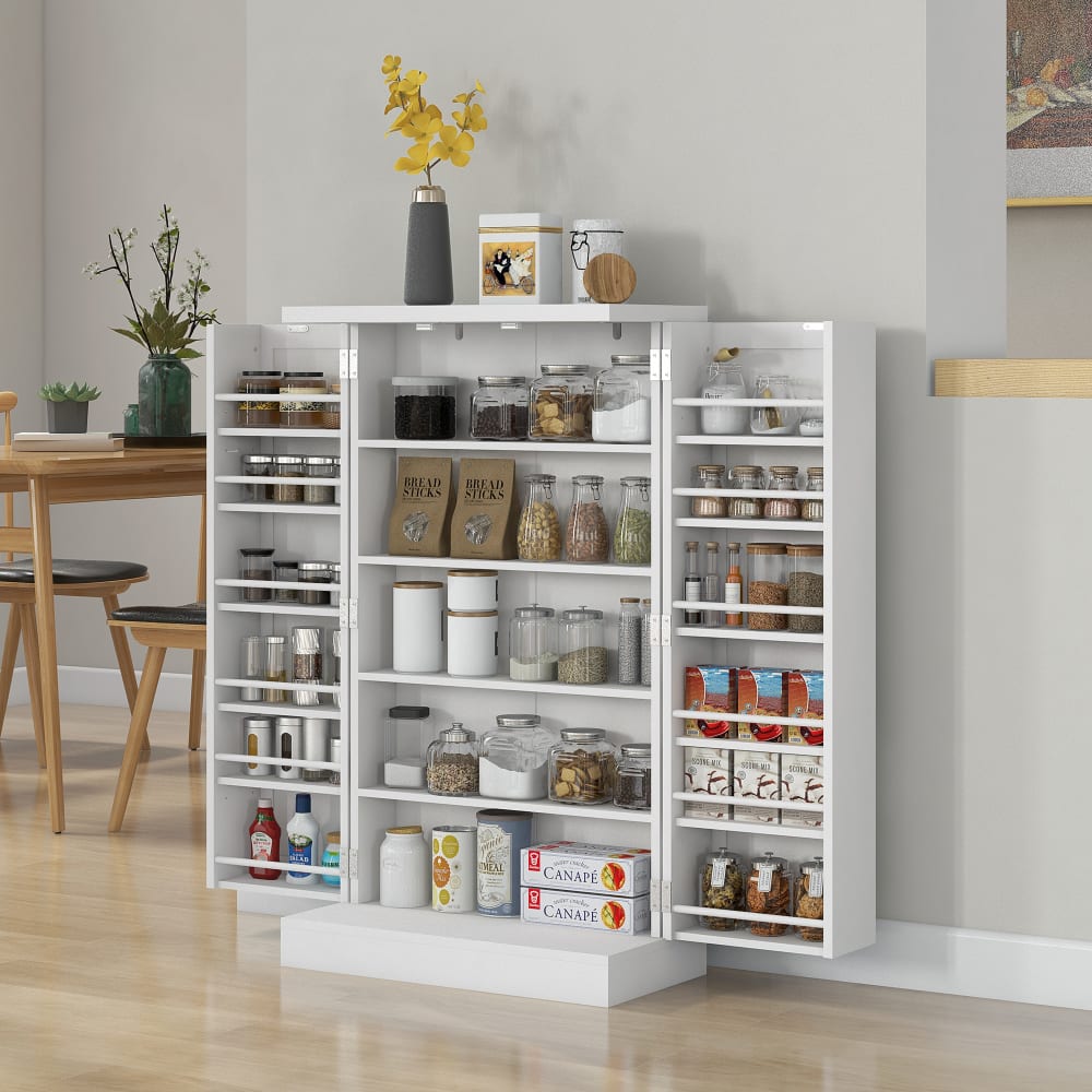 Homcom Armario despensa cocina 60x30x104 cm blanco