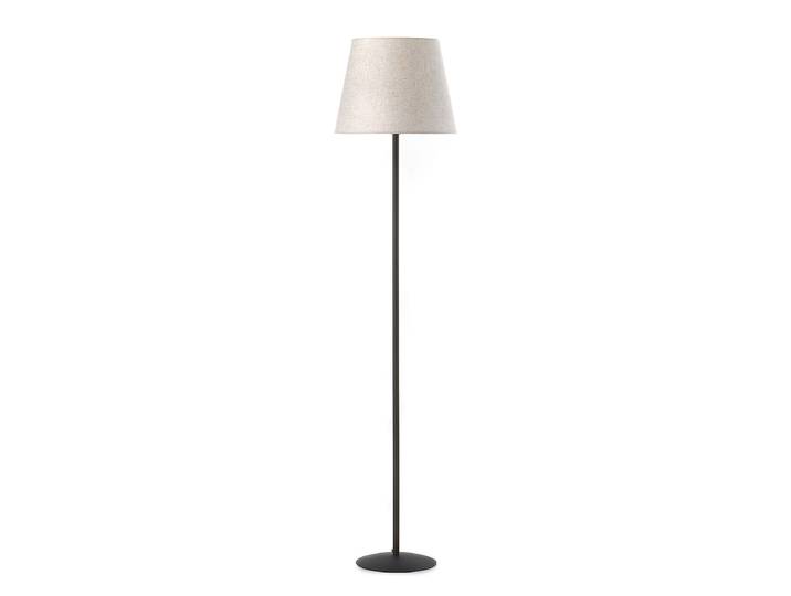 Lampadaire Loris 28 x 173 x 28cm Blanc/Noir/Blanc Coton E27