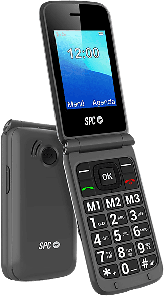 SPC TELECOM REACONDICIONADO Seminuevo Muy bueno Móvil - SPC Stella 2, Negro, 2.4" QVGA, Dual SIM, 500 contactos, 800 mAh, Radio FM, Bluetooth, VGA