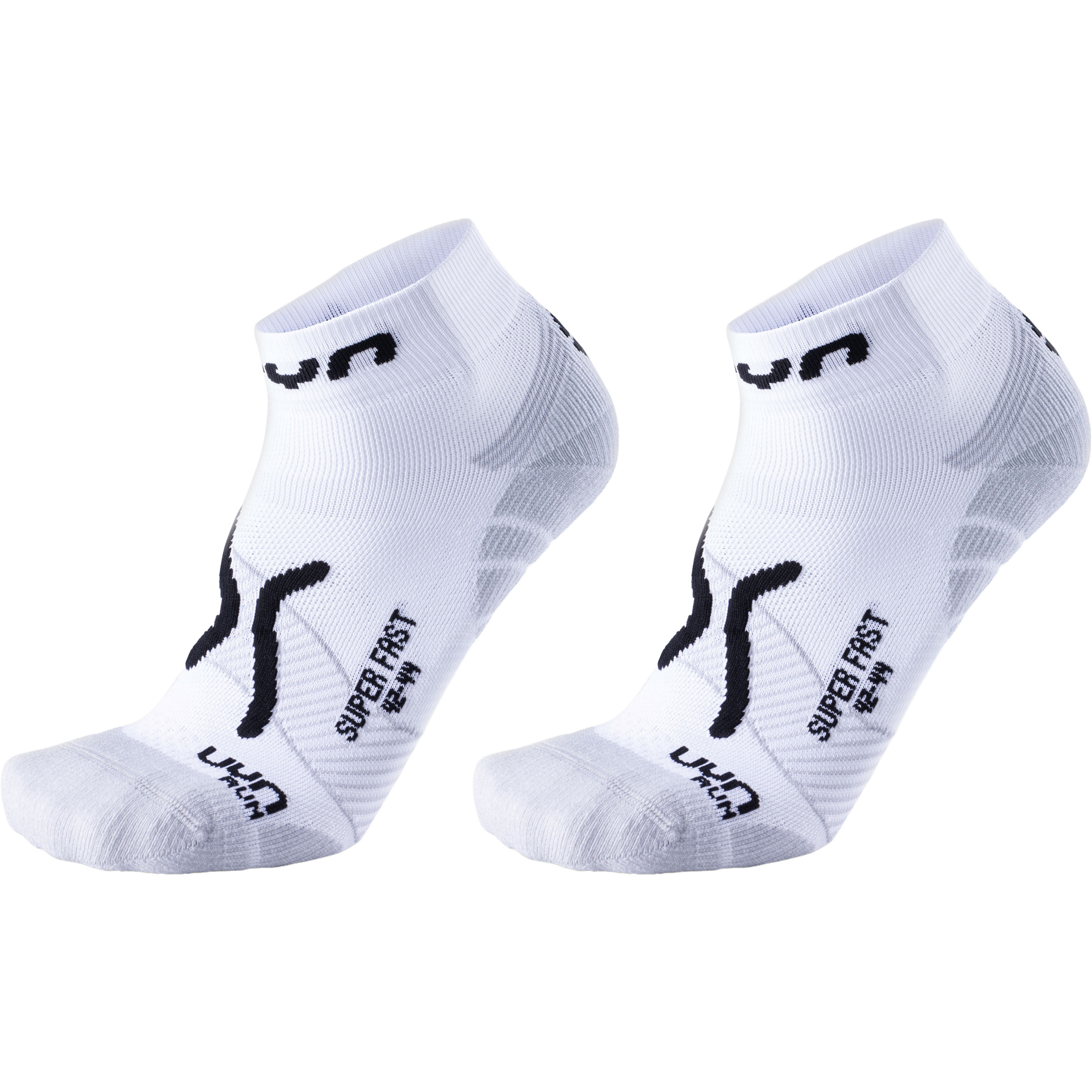 Uyn Run Super Fast 2er Pack Herren Laufsocken weiss Größe 45 Laufen Elastisch