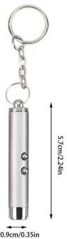Inspired Living Cat Laser Pointer Toy For Interactive Indoor Play silver