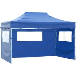 vidaXL Faltzelt mit 3 Seitenteilen 3x4,5 m Blau
