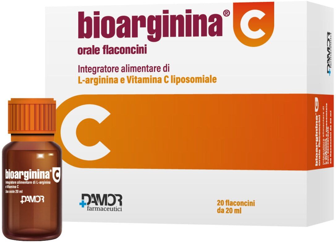 Damor Bioarginina C orale 20 flaconcini energia + vitamina C