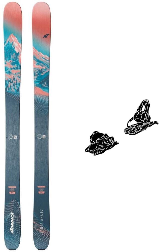 Nordica  - Pack Ski Santa Ana 97 - 155 + Attack Lyt 11 Gw Br.110 Solid Black - Ski