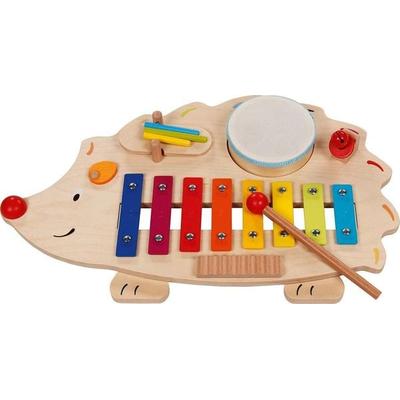Musikstation Igel mit Notenheft