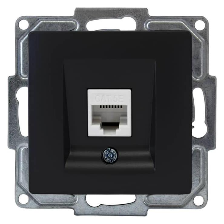 Gunsan Visage Datenbuchse 1-fach CAT5e Internet Netzwerk Unterputz Schwarz (31793584)
