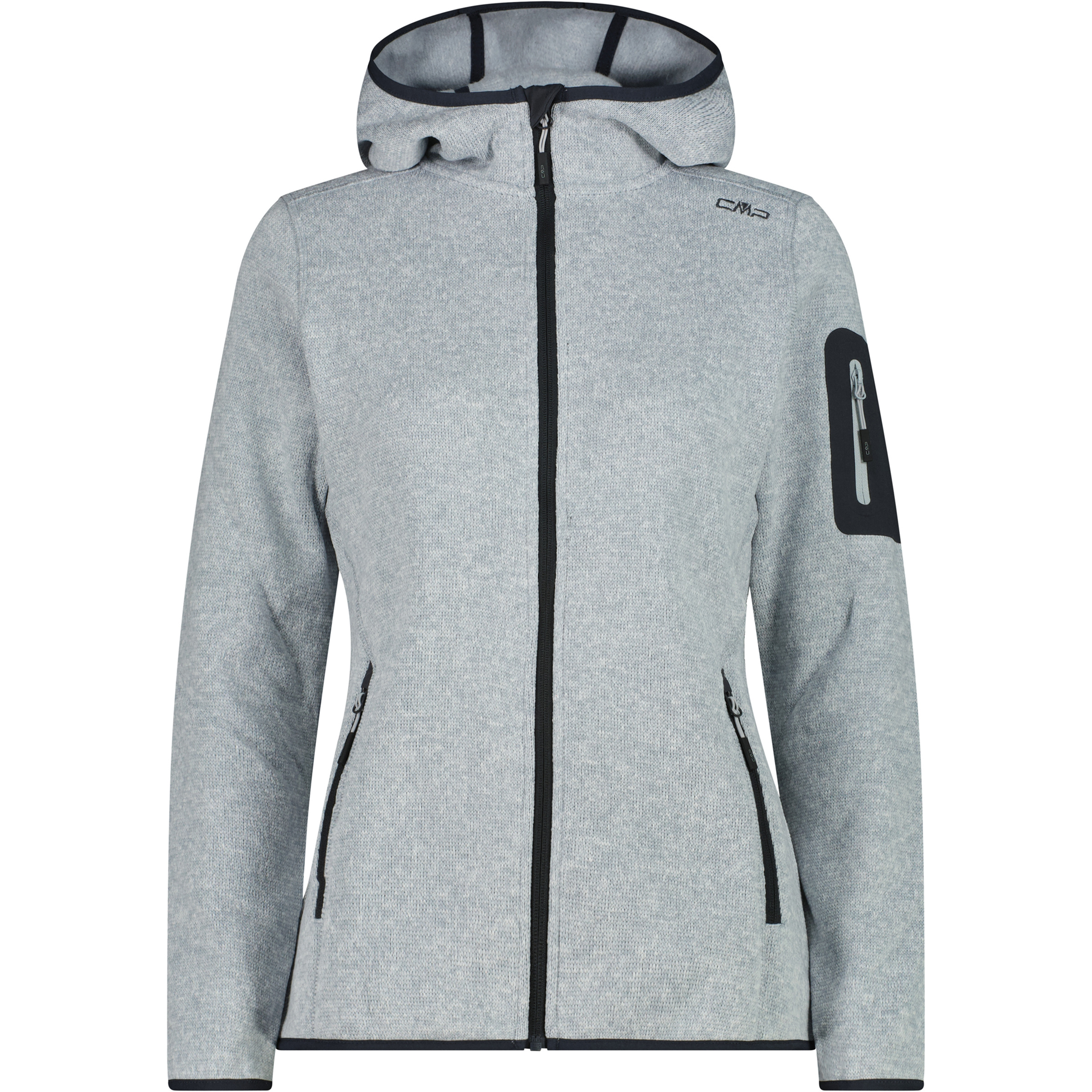 CMP Zip Damen Fleecejacke grau Größe XXL Trekking Atmungsaktiv
