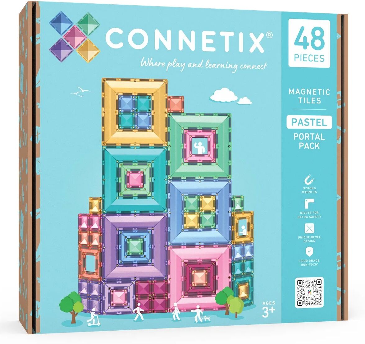 Connetix Pastel Portal pack - 48 pièces Pastel taille unique