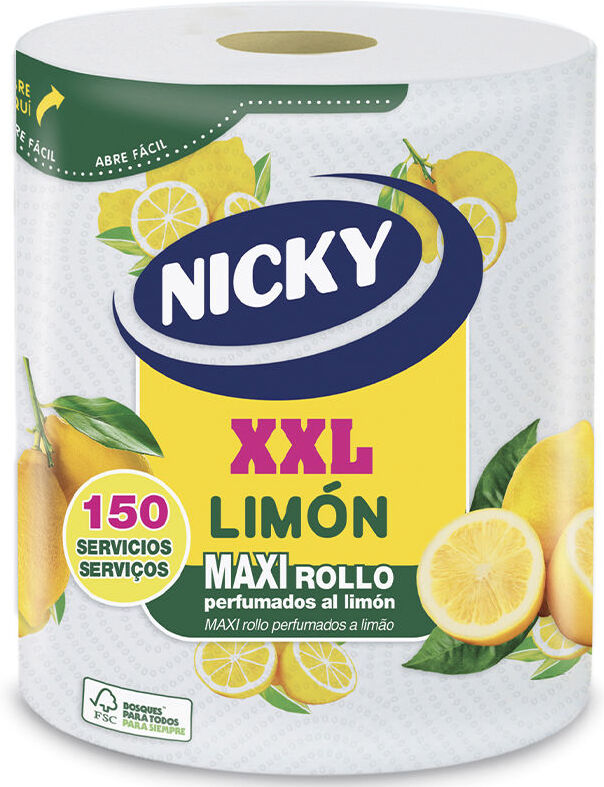 Nicky Xxl Limón maxi rollo cocina perfumado 150 u
