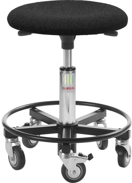 Global Montørstol, Sort, Uldstof, 41-54 Cm, Fodring