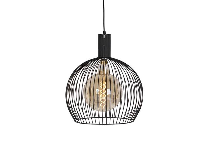 Suspension ronde design noire 40 cm - Dos