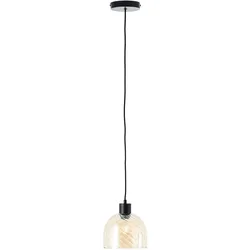 Brilliant, Pendelleuchte, Castro Pendelleuchte 19cm schwarz/bernstein (E27)