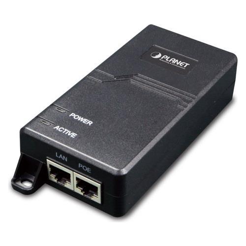 Planet Single-Port 10/100/1000Mbps Ultra PoE Injector (802.3af (PoE), 802.3at (PoE+), 60 W) (POE-172)