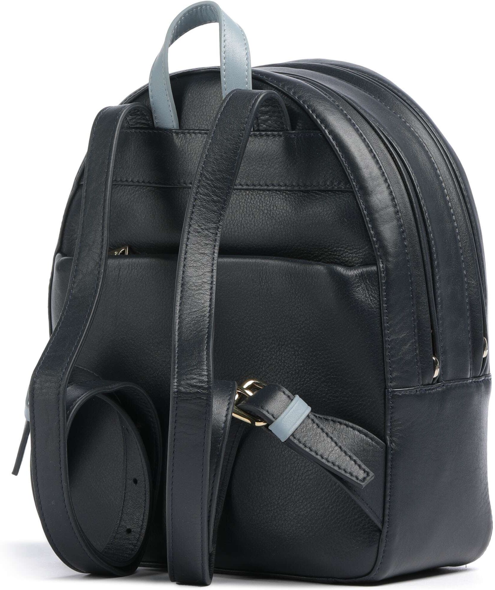 DuDu Bags Favignana Rucksack aus Leder, blau