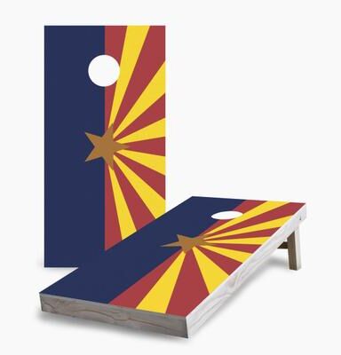 Skip's Garage Arizona State Flag Cornhole Boards