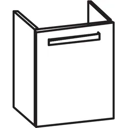Artiqua 413 Waschtischunterschrank für Acanto 500635 Becken links, Anthrazit Hochglanz, 413-WUT-K159 413-WUT-K159-L-7015-51