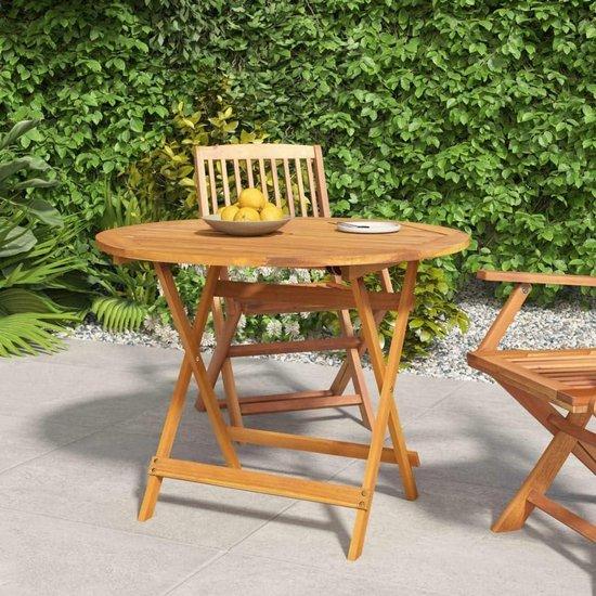 Klapbare Gartenbank - Gartenbank inklappbar - Außen essen - Eicheholz - 90 x 75 cm - Braun