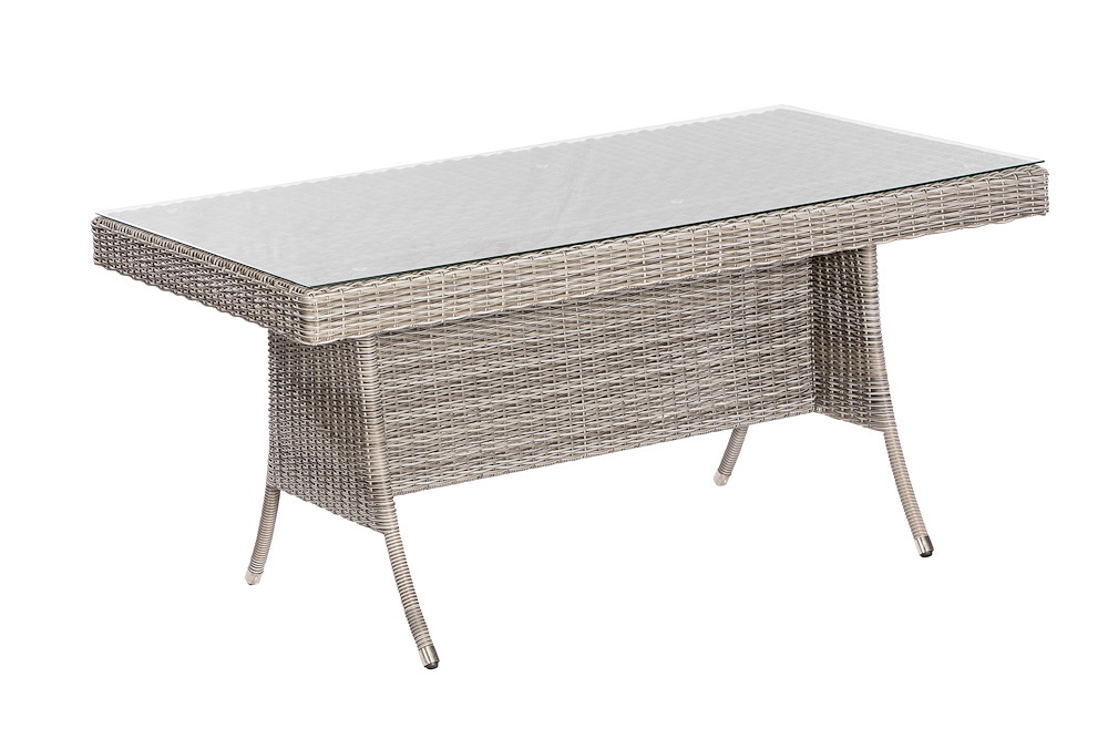 MERXXHANDELS Teneriffa Tisch 160x90cm Stahl/Kunststoffgeflecht 16928837