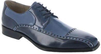 Stacy Adams Plaza - Mens 11 Blue Oxford Shoes Medium