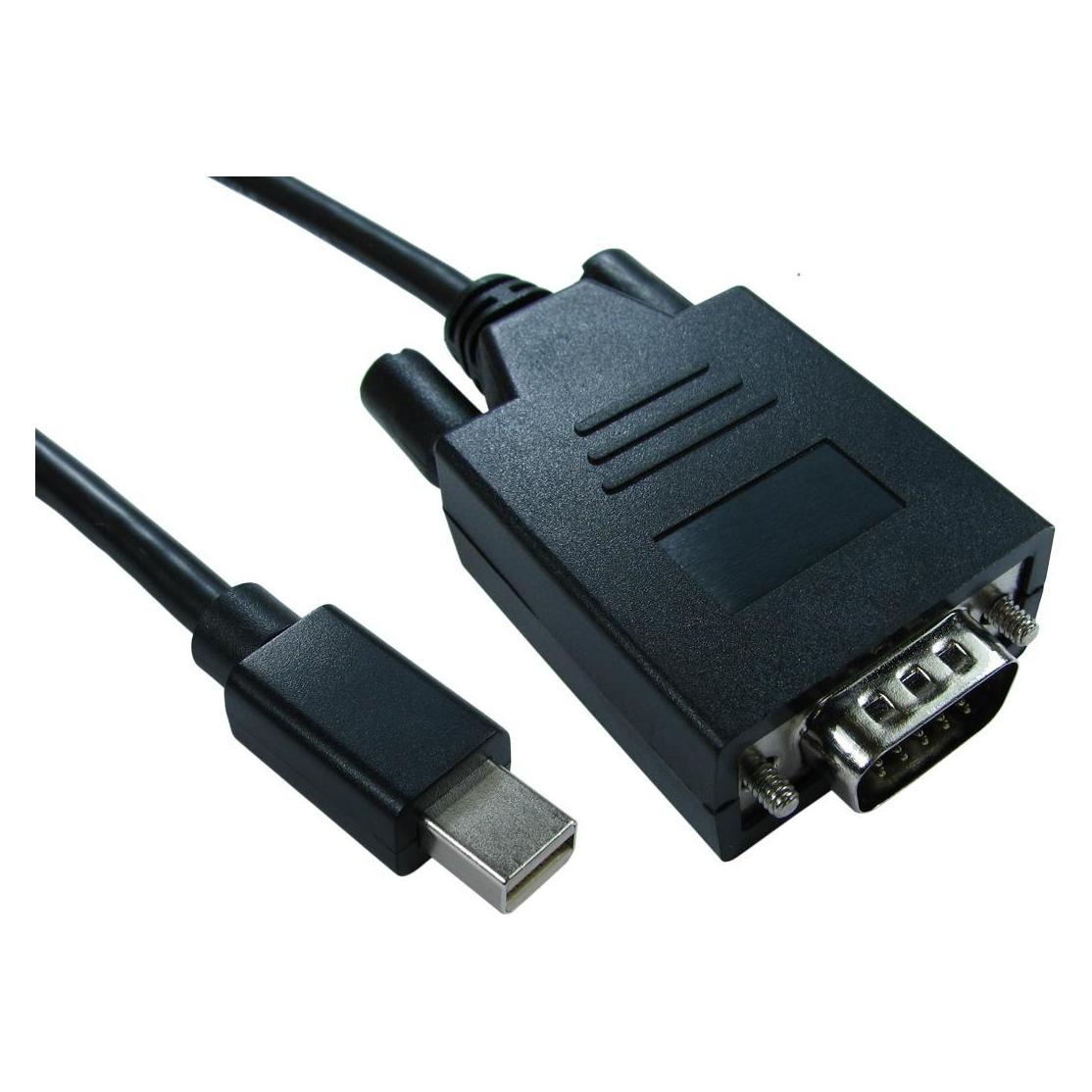 Cables Direct 1m Mini Disp Port M)-Vga M Cab Black (1 m) (HDMINIDP-VGA-1M)