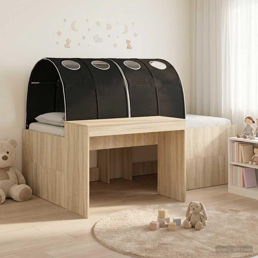 Prolenta Stapelbed met bureau voor kinderen, 2-laags, houtvezel