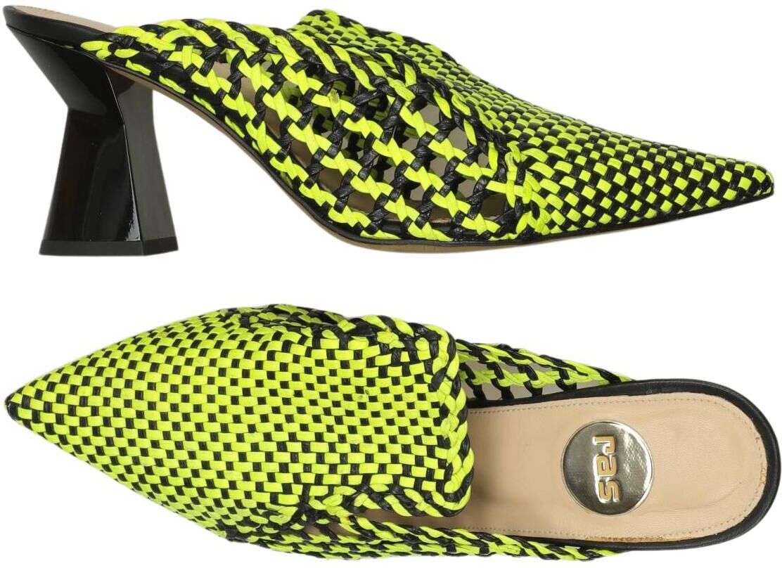 ras Damen Pumps, Neon, Gr. EU 38, Leder - Second Hand