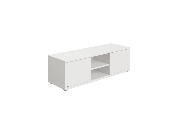 Paidi Lowboard, Weiss, Kunststoff, 1 Fächer, 126.8x39.2x40.6 cm, Blauer Engel, Goldenes M, Wohnzimmer, TV Möbel, Lowboards