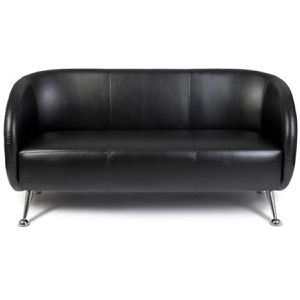 hJh-OFFICE Sofa ST. LUCIA, 713403, 3-Sitzer, Kunstleder, schwarz