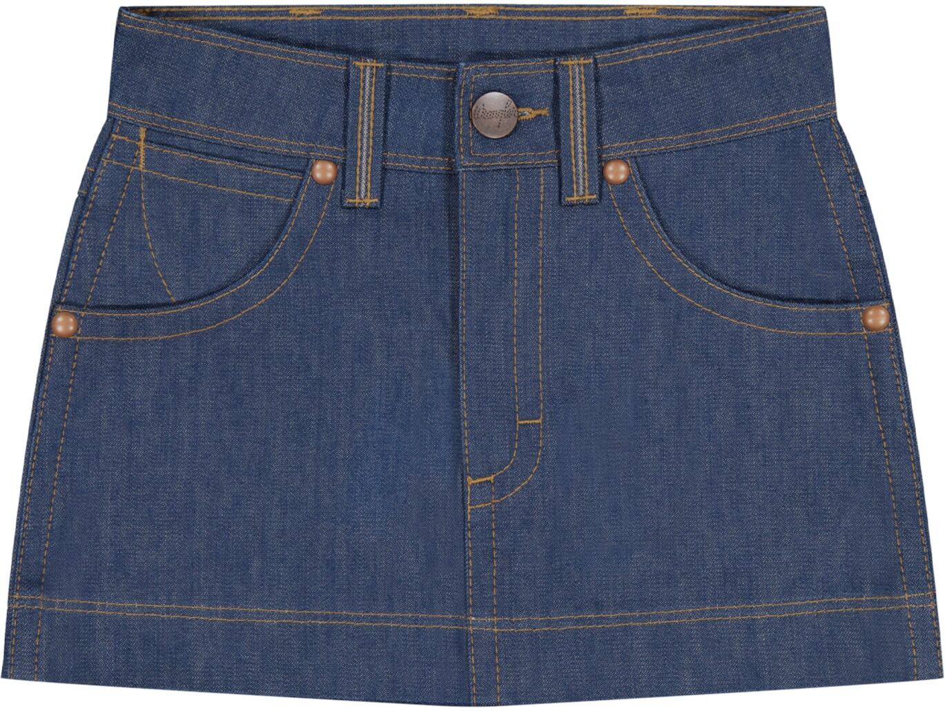 Jeansrock WRANGLER "WRANGLER Jeansrock Super Wrangler", Damen, Gr. S, blau, Obermaterial: 80% Baumwolle CO. 20% Baumwolle CO recyc.., Röcke Jeansrock blau S