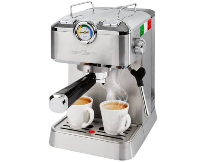 Machine à espresso ProfiCook Machine à espresso automatique avec porte-filtre Pompe à espresso italienne 20 bar Café en poudre et capsules compatibles Nespresso Machine à café PC ES 1267