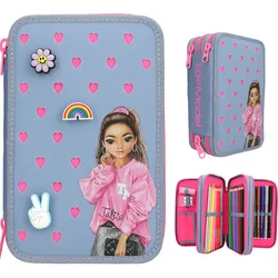 TOPModel 3 Fach Federtasche mit Silikon Pins