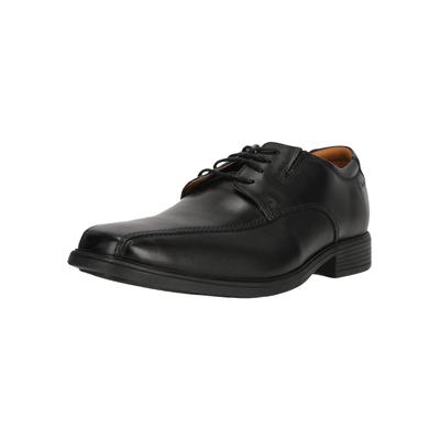 Schnürschuh CLARKS "Tilden", Herren, Gr. 45, schwarz, Leder, Schuhe Schnürschuh, im klassischem Design