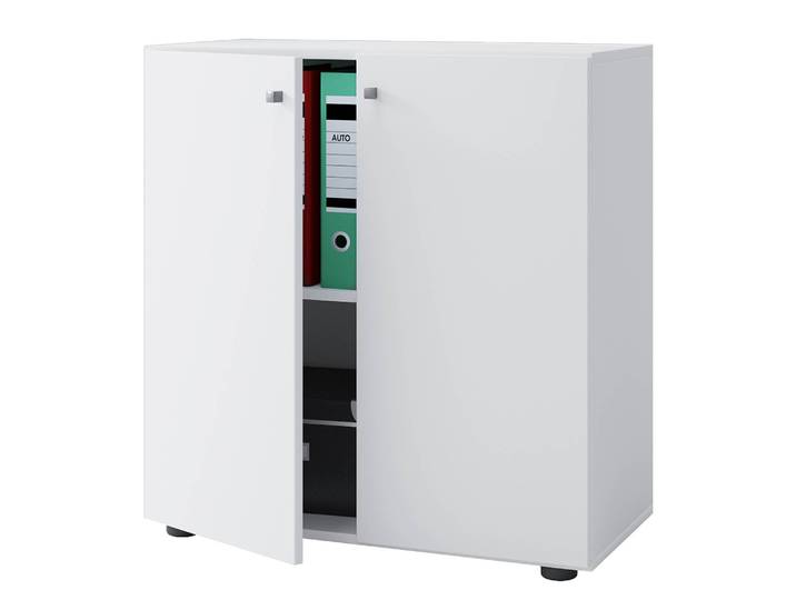 Armoire de bureau 74cm Blanc/Blanc