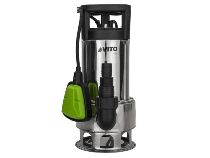 VITO - Pompe de relevage Eaux usées 1100W Corps INOX Pompe immergée Egouts Caves