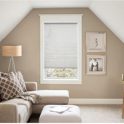 "BlindsAvenue Custom 3/4"" Pleat, Cordless Cellular Shades, Color Almost White, Light Filtering Fabric"