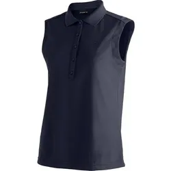 MAIER SPORTS Damen Polo Ulrike Sleeveless, Größe 46 in Blau Blau